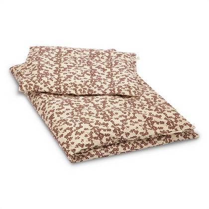 Konges Sløjd baby sengetøj "Winter Leaves" - blomster/brun